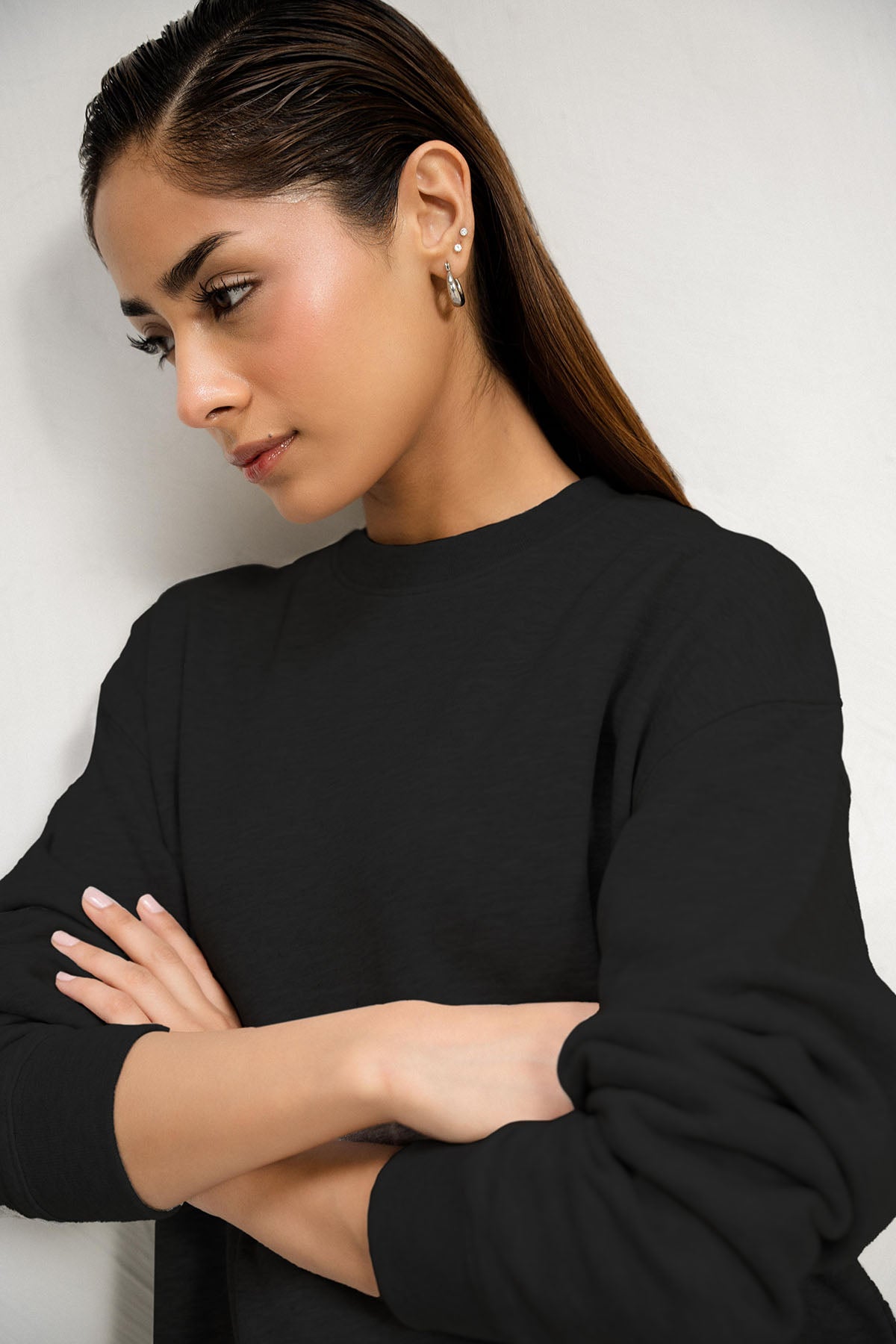 LONG SWEATSHIRT - PIMA TERY