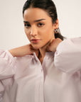 BALLOON SLEEVE POPLIN SHIRT