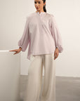 BALLOON SLEEVE POPLIN SHIRT