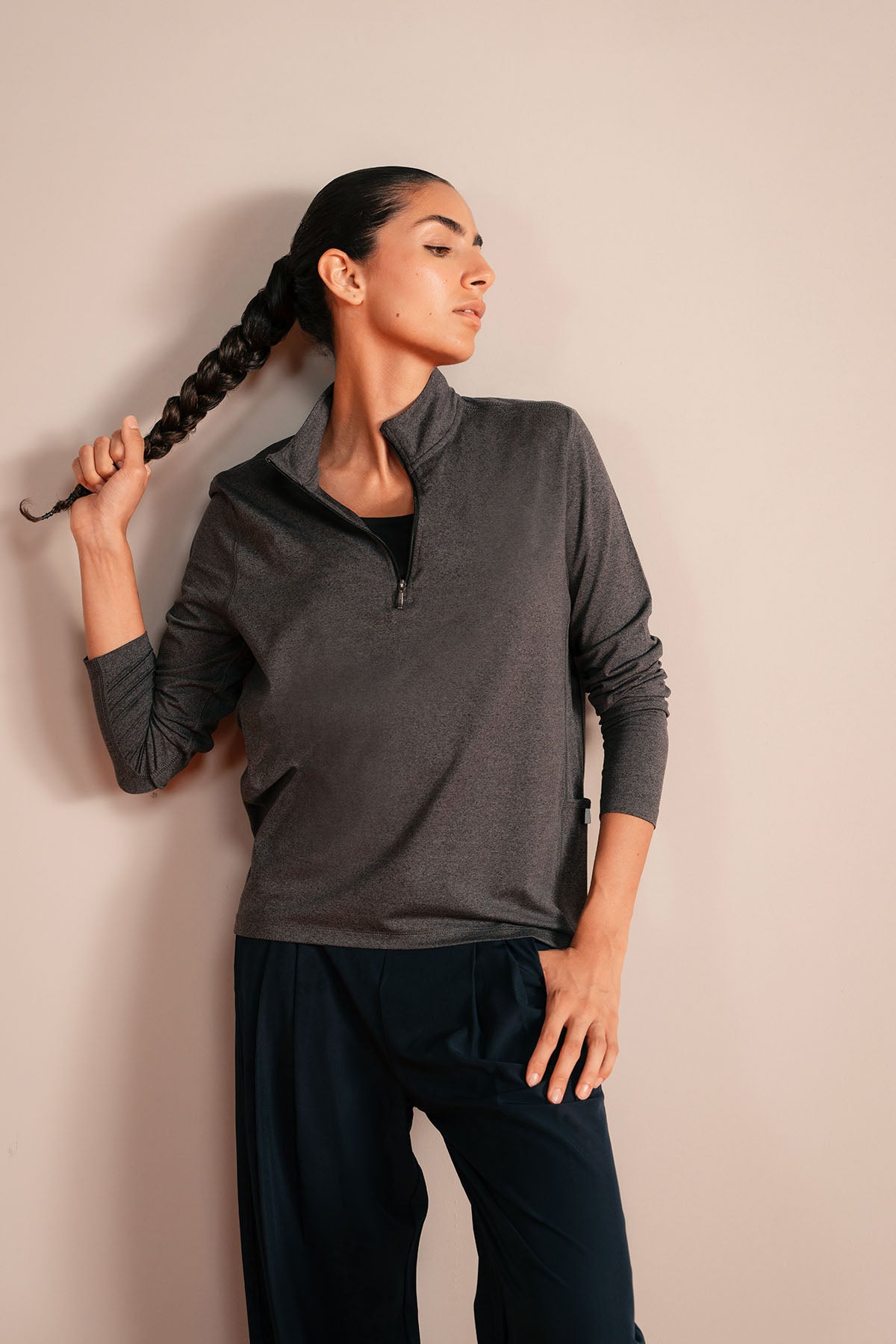 WOMEN TRAINING QUARTER ZIPPER