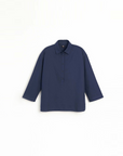 LINEN HALF PLACKET SHIRT