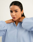 BALLOON SLEEVE POPLIN SHIRT