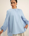 BALLOON SLEEVE POPLIN SHIRT