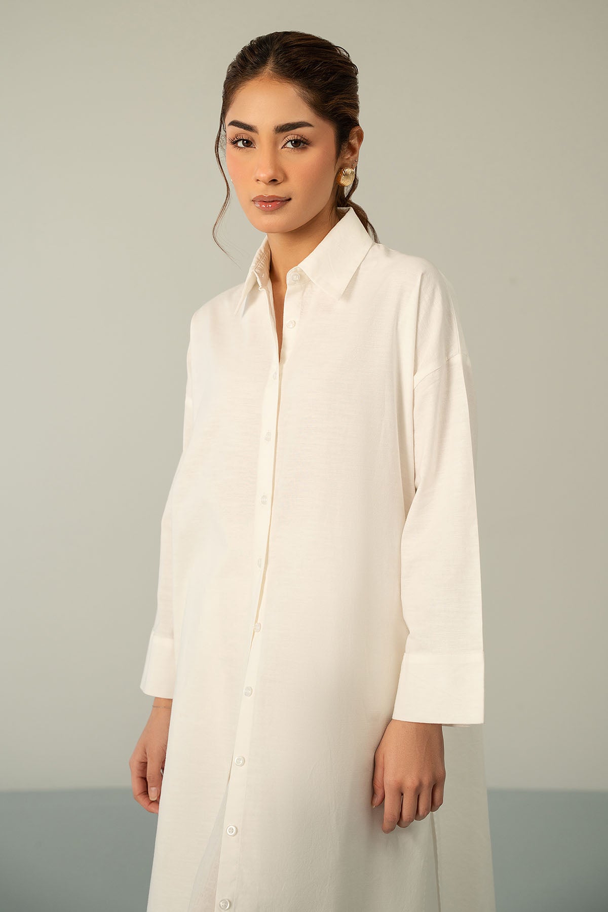 LINEN SHIRT DRESS