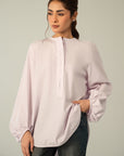 BALLOON SLEEVE POPLIN SHIRT