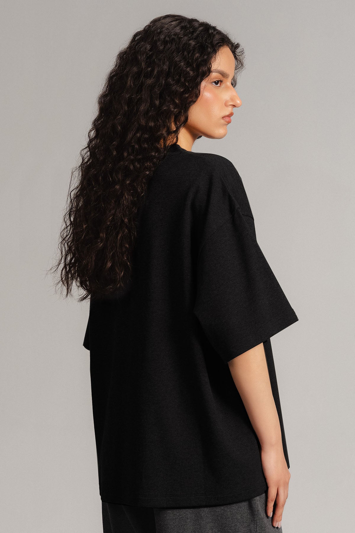 OVERSIZED-DOUBLE KNIT T-SHIRT