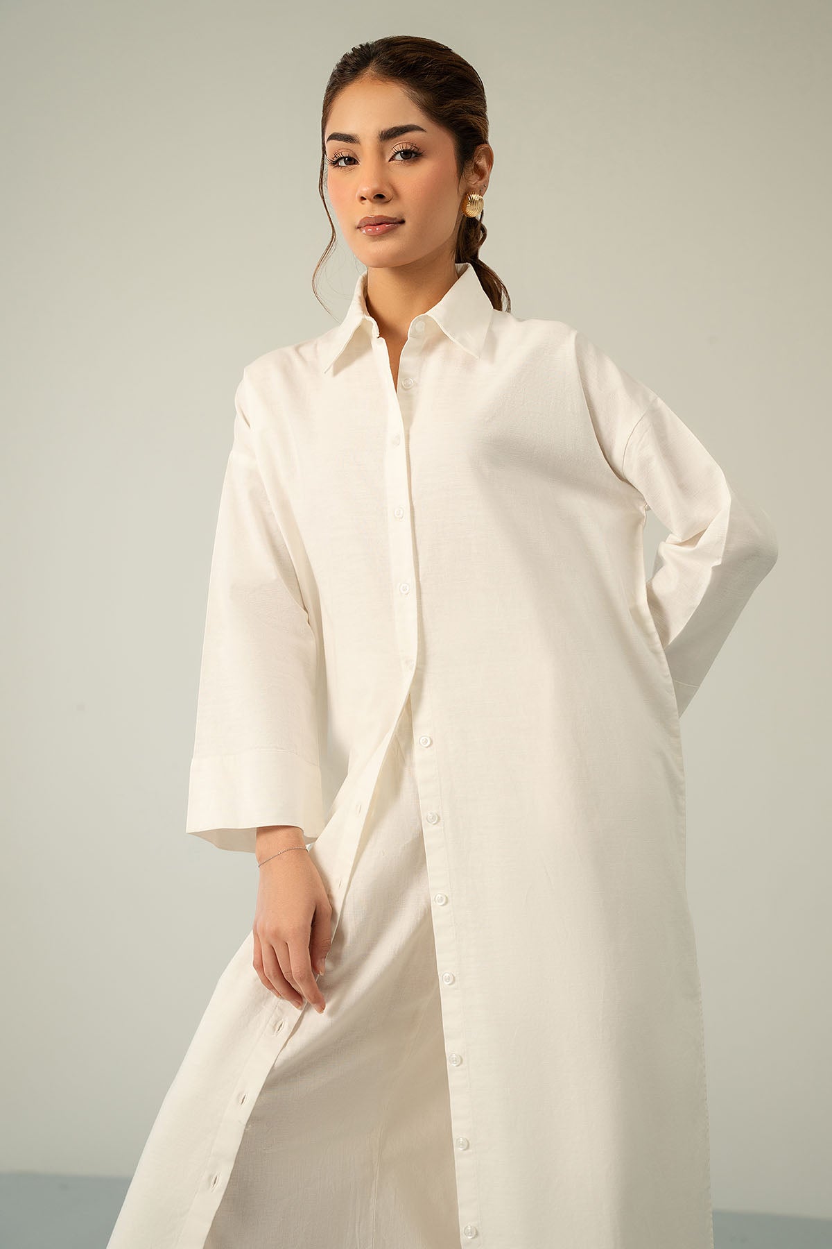 LINEN SHIRT DRESS