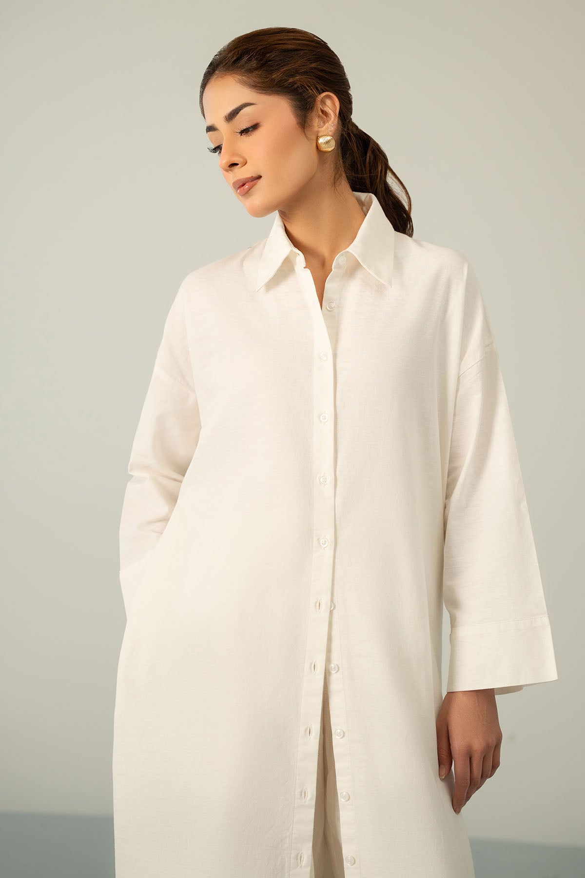 LINEN SHIRT DRESS