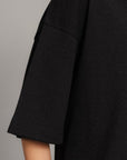 OVERSIZED-DOUBLE KNIT T-SHIRT