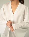 V-NECK POPLIN SHIRT