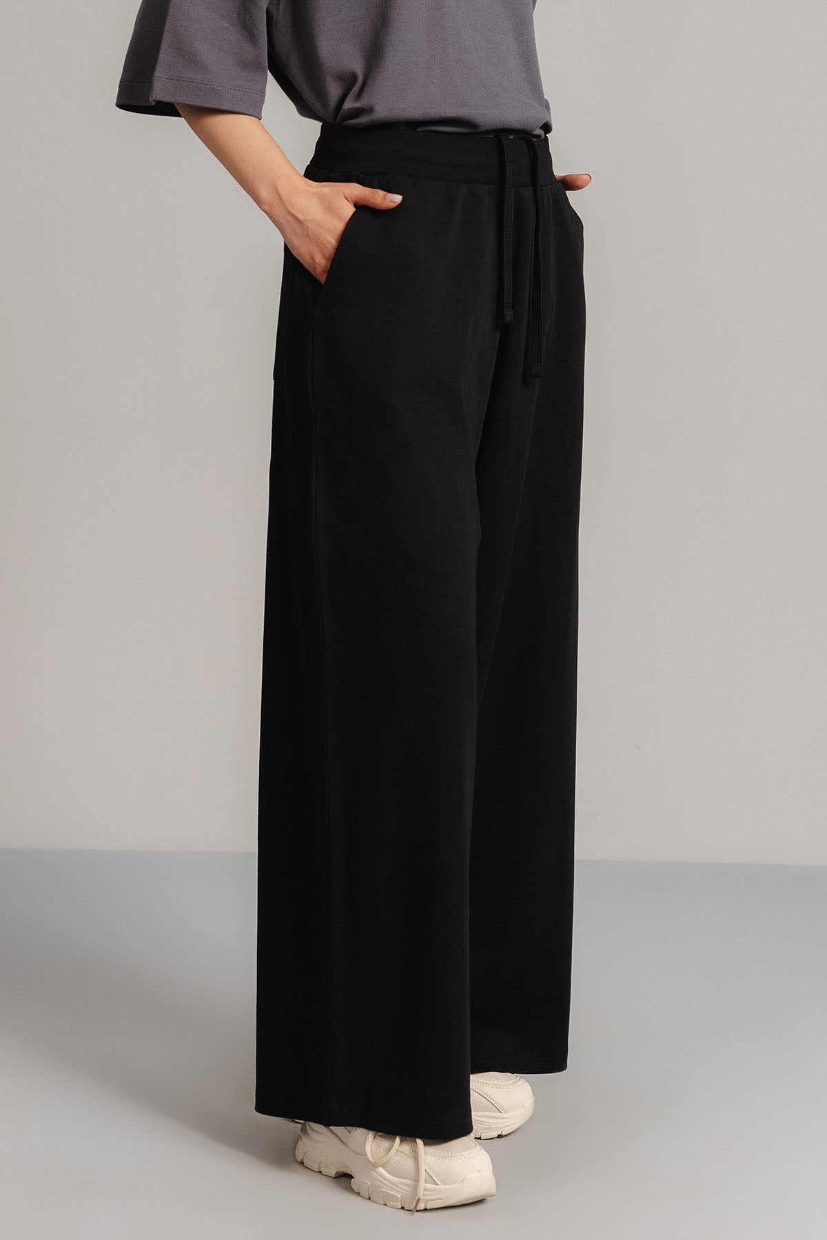 MOVE WIDE TROUSERS-DOUBLE KNIT