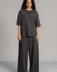 MOVE WIDE TROUSERS-DOUBLE KNIT