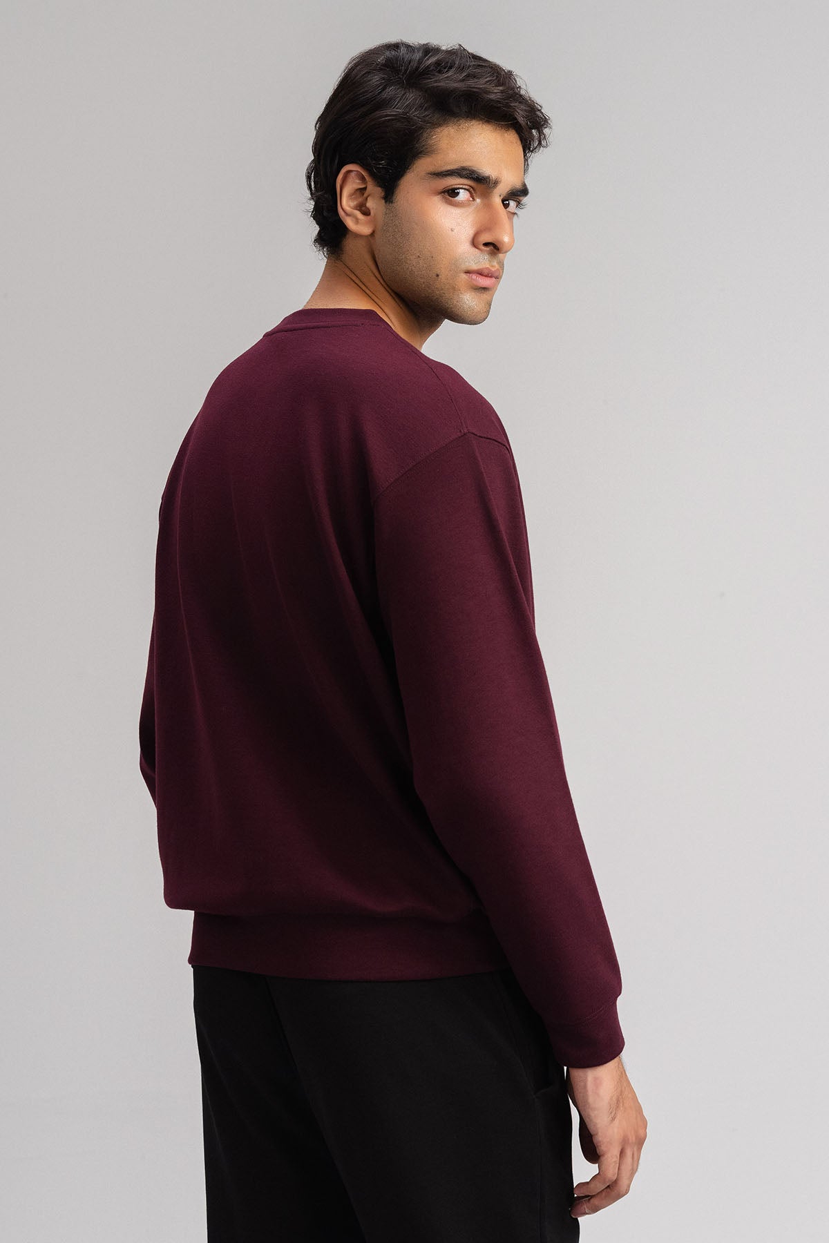 MEN BOXY SWEAT-DOUBLE KNIT