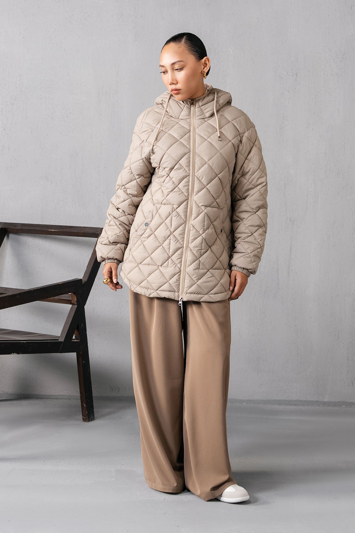 DIAMOND QUILTED-PARKA