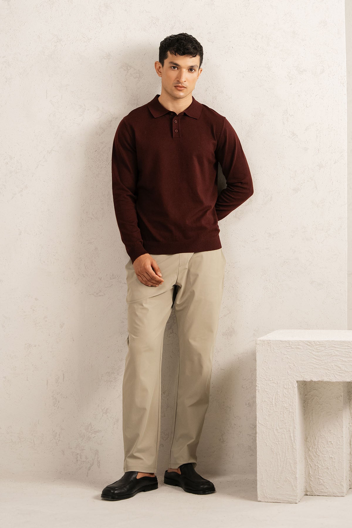 REFINED POLO SWEATER