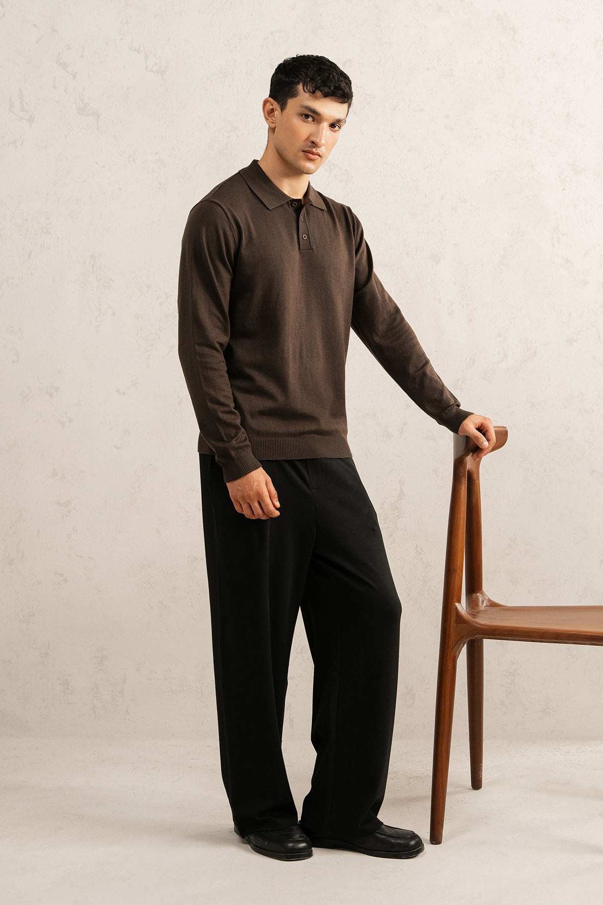 REFINED POLO SWEATER