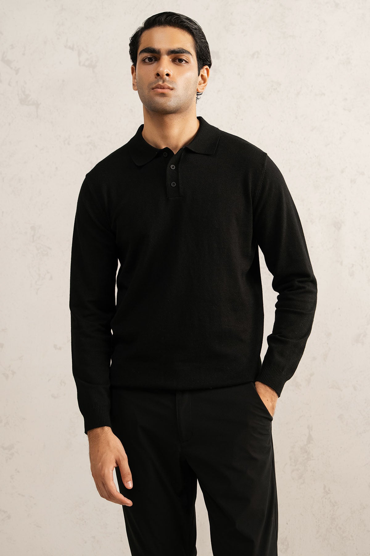 REFINED POLO SWEATER