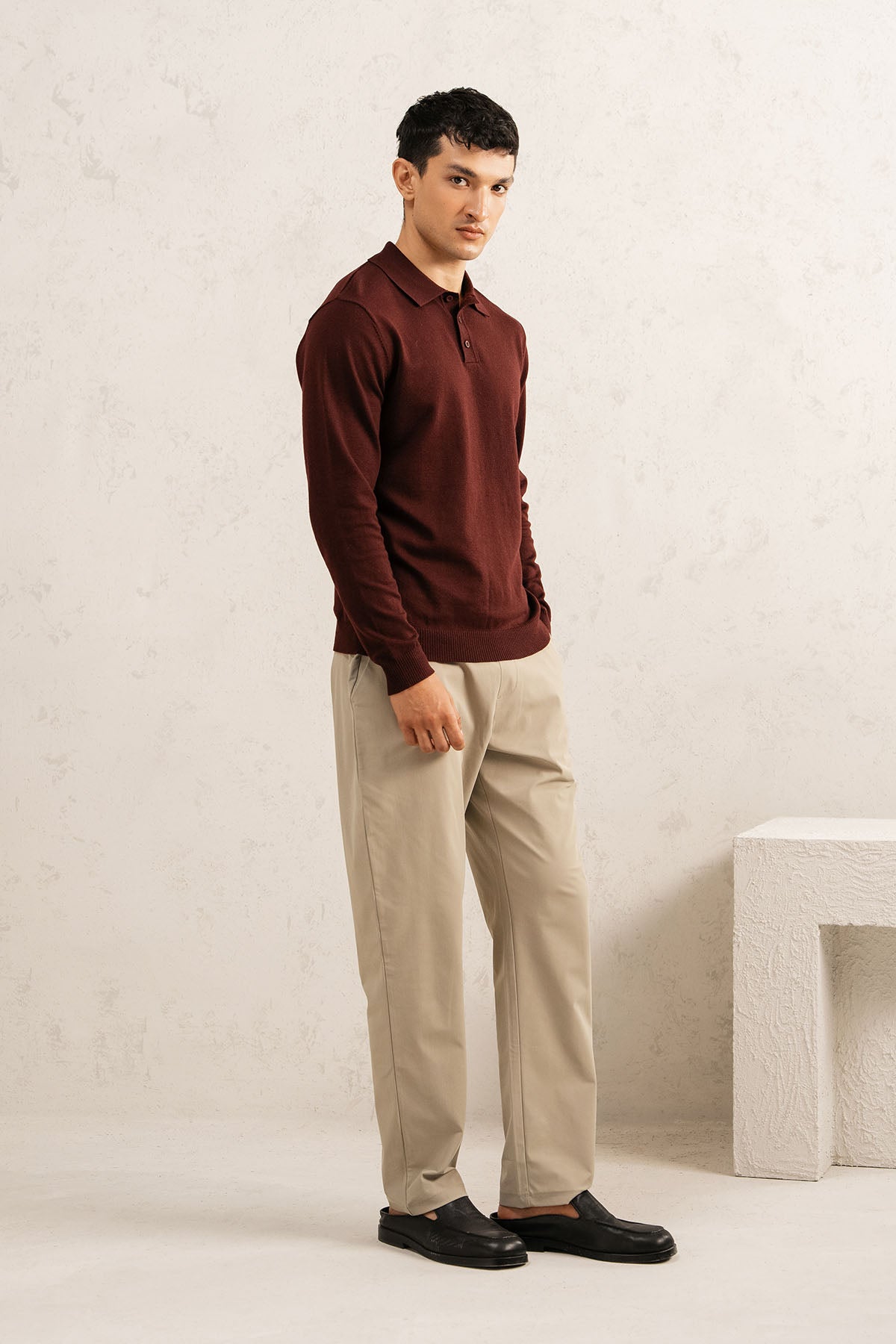 REFINED POLO SWEATER